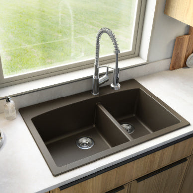 Tudor 33" Quartz Composite Top Mount Kitchen Sink