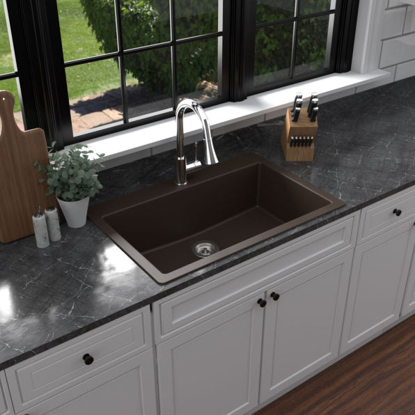 Essence 33" Quartz Composite Top Mount Kitchen Sink