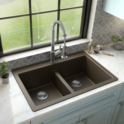 Essence 33" Quartz Composite Top Mount Kitchen Sink