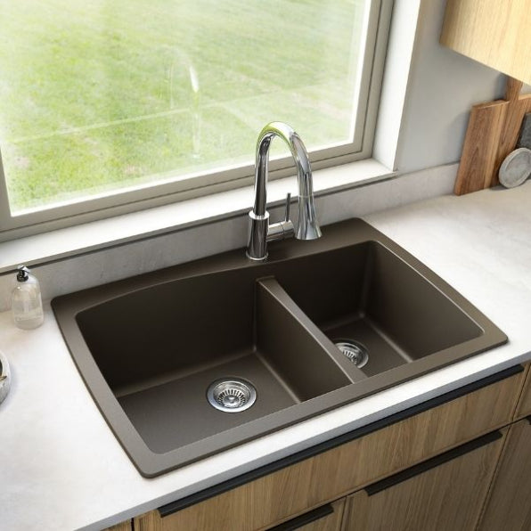 Tidal 34" Quartz Composite Top Mount Kitchen Sink