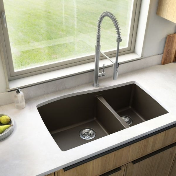 Tidal 34" Quartz Composite Undermount Kitchen Sink