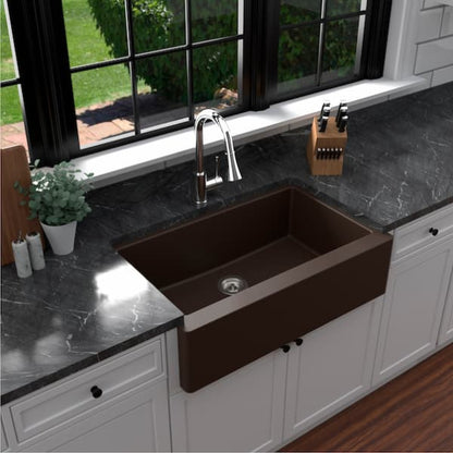 Petrodust 34" Quartz Composite Apron / Farmhouse Kitchen Sink