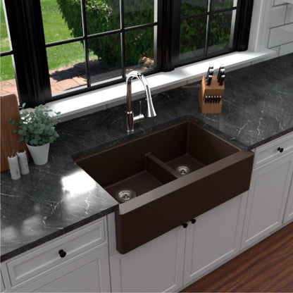 Petrodust 34" Quartz Composite Retrofit Apron / Farmhouse Kitchen Sink