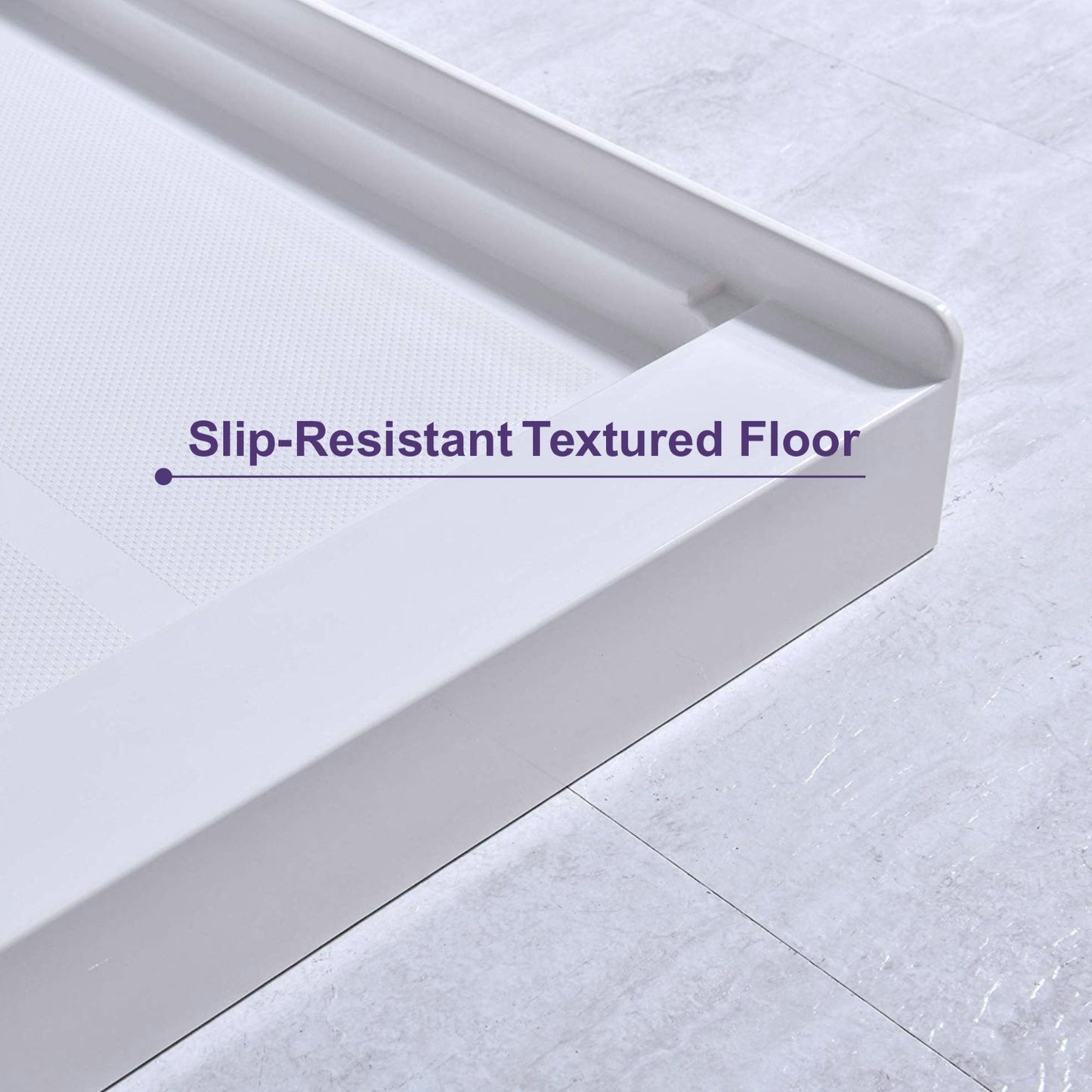 Offset Solid Surface Shower Base Pan