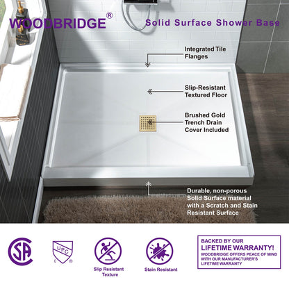 Heartland Solid Surface Shower Base Pan