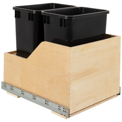 Valo Wood Bottom-Mount Soft-close Trashcan Rollout for Hinged Doors