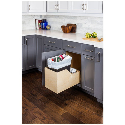 Valo Wood Bottom-Mount Soft-close Trashcan Rollout for Hinged Doors