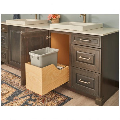 Valo Wood Bottom-Mount Soft-close Trashcan Rollout for Hinged Doors