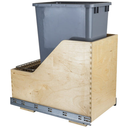 Valo Wood Bottom-Mount Soft-close Trashcan Rollout for Hinged Doors