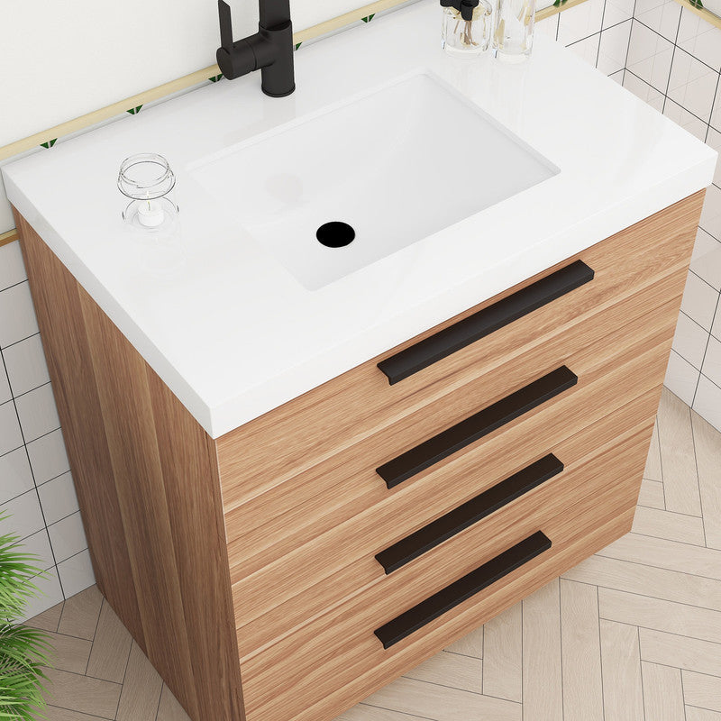 Carla 30" Freestanding Bathroom Vanity with Acrylic Sink Top