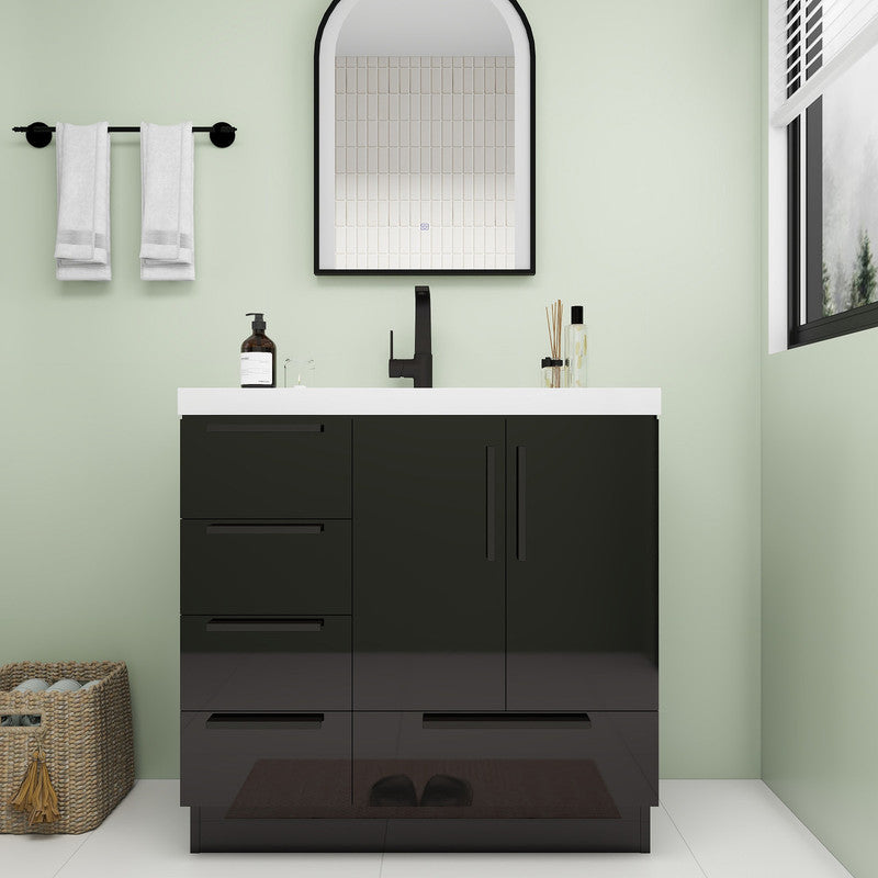 Carla 36" Freestanding Bathroom Vanity with Acrylic Sink Top