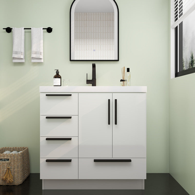 Carla 36" Freestanding Bathroom Vanity with Acrylic Sink Top