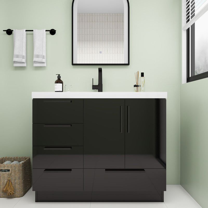 Carla 42" Freestanding Bathroom Vanity with Acrylic Sink Top