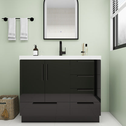 Carla 42" Freestanding Bathroom Vanity with Acrylic Sink Top