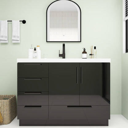 Carla 48" Freestanding Bathroom Vanity with Acrylic Sink Top