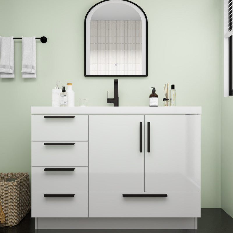 Carla 48" Freestanding Bathroom Vanity with Acrylic Sink Top