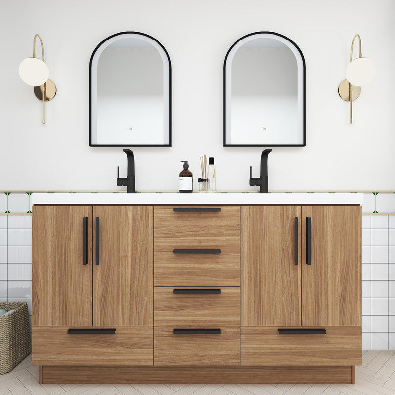 Carla 60" Freestanding Bathroom Vanity with Acrylic Sink Top