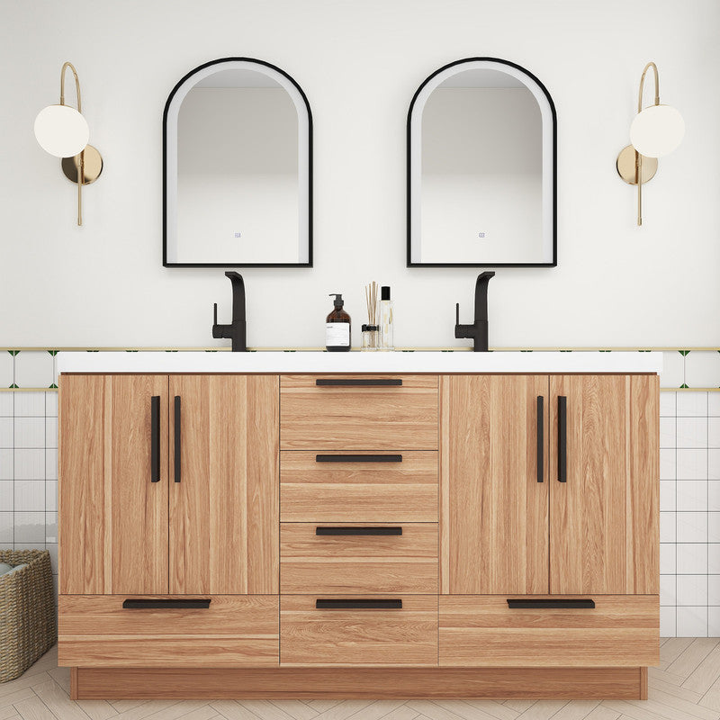 Carla 60" Freestanding Bathroom Vanity with Acrylic Sink Top