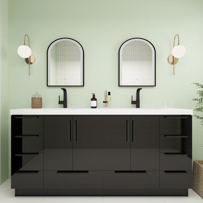 Carla 72" Freestanding Bathroom Vanity with Acrylic Sink Top