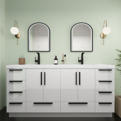 Carla 72" Freestanding Bathroom Vanity with Acrylic Sink Top