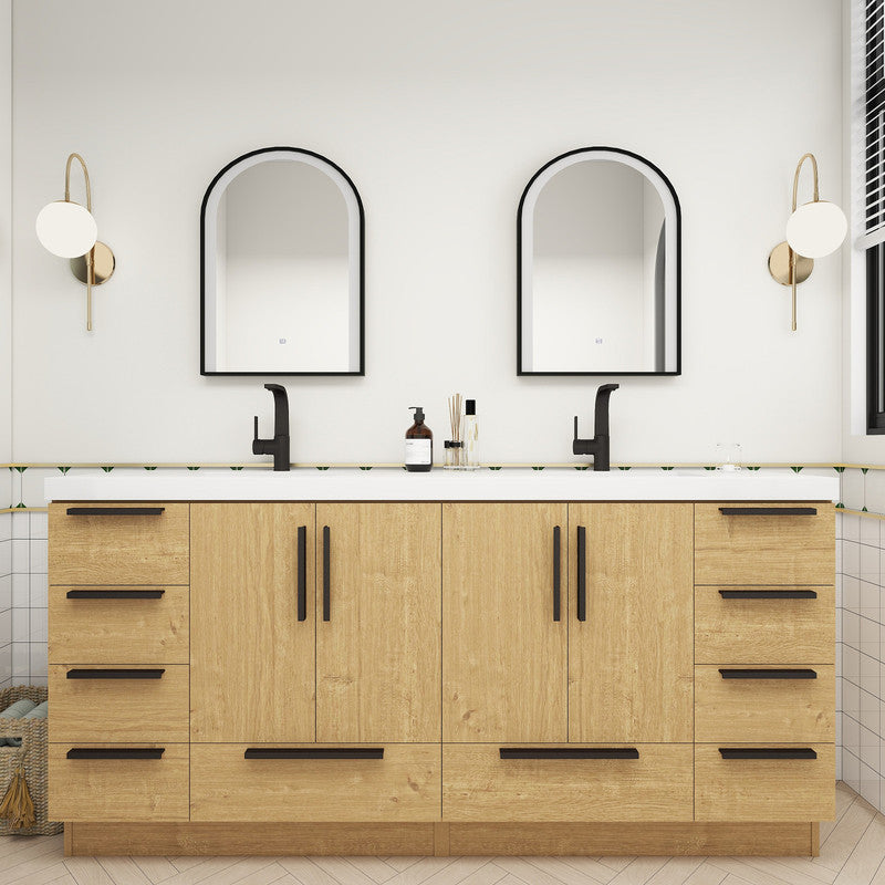 Carla 72" Freestanding Bathroom Vanity with Acrylic Sink Top