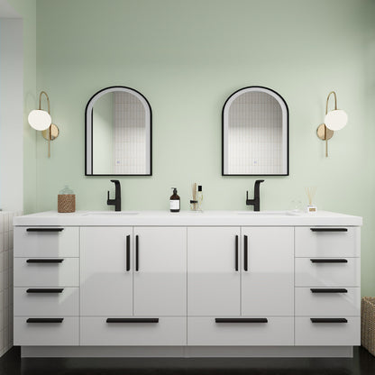 Carla 84" Freestanding Bathroom Vanity with Acrylic Sink Top