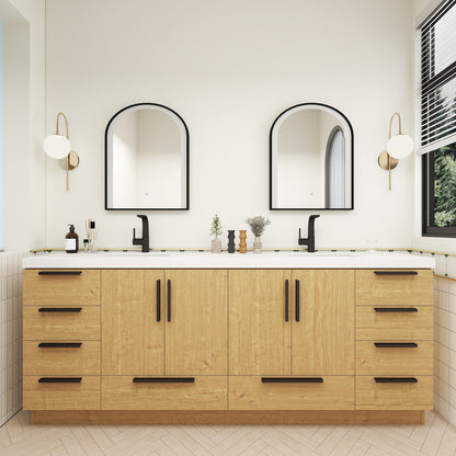 Carla 84" Freestanding Bathroom Vanity with Acrylic Sink Top