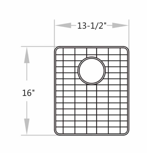 Keyah 13-1/2" x 16" Steel Sink Grid