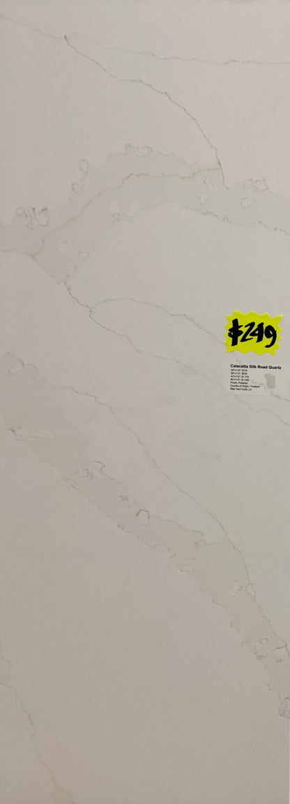 [CLEARANCE] Calacatta Silk Road Quartz Slab