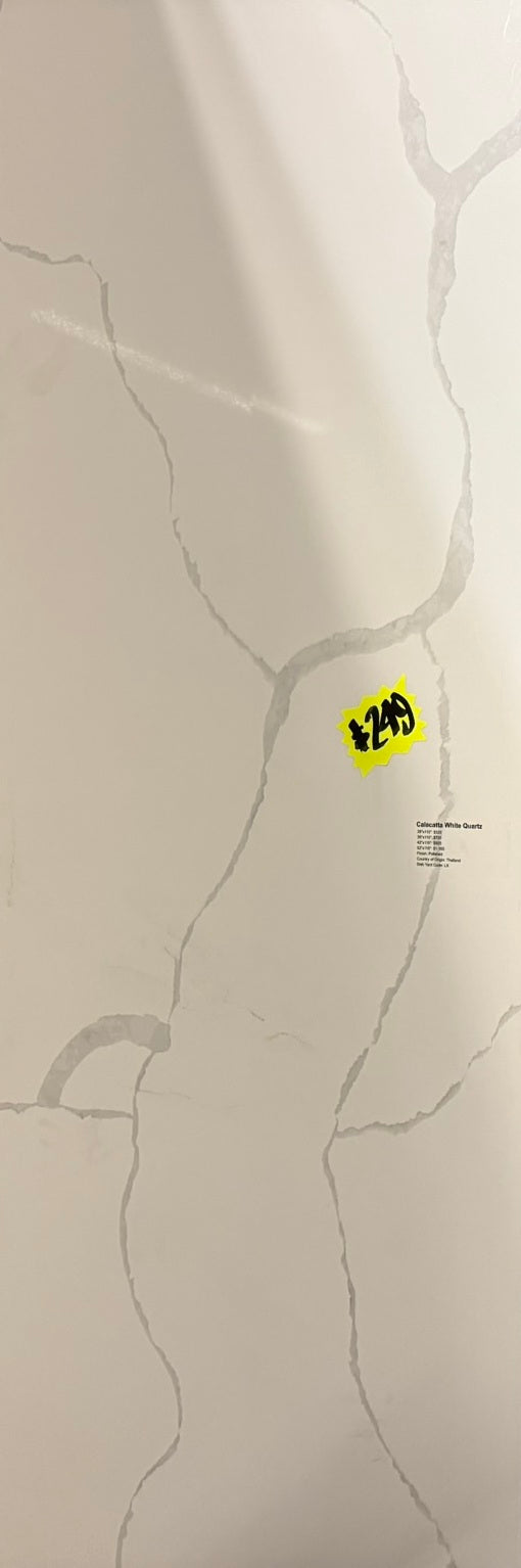[CLEARANCE] Calacatta White Quartz Slab