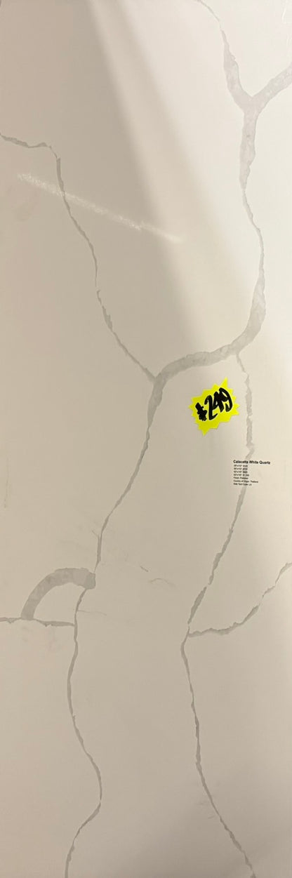 [CLEARANCE] Calacatta White Quartz Slab