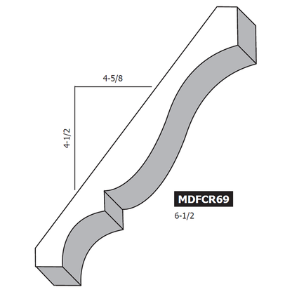 6-1/2" MDF Colonial Crown