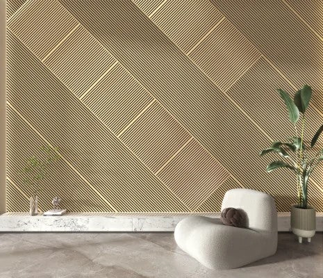 Wood Slatted MDF Acoustic Interior Decorative Wall Panel