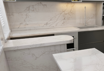 Calacatas Phoenix Quartz Slab