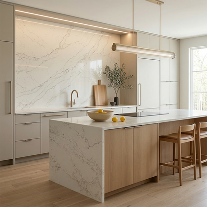Calacatas Phoenix Quartz Slab