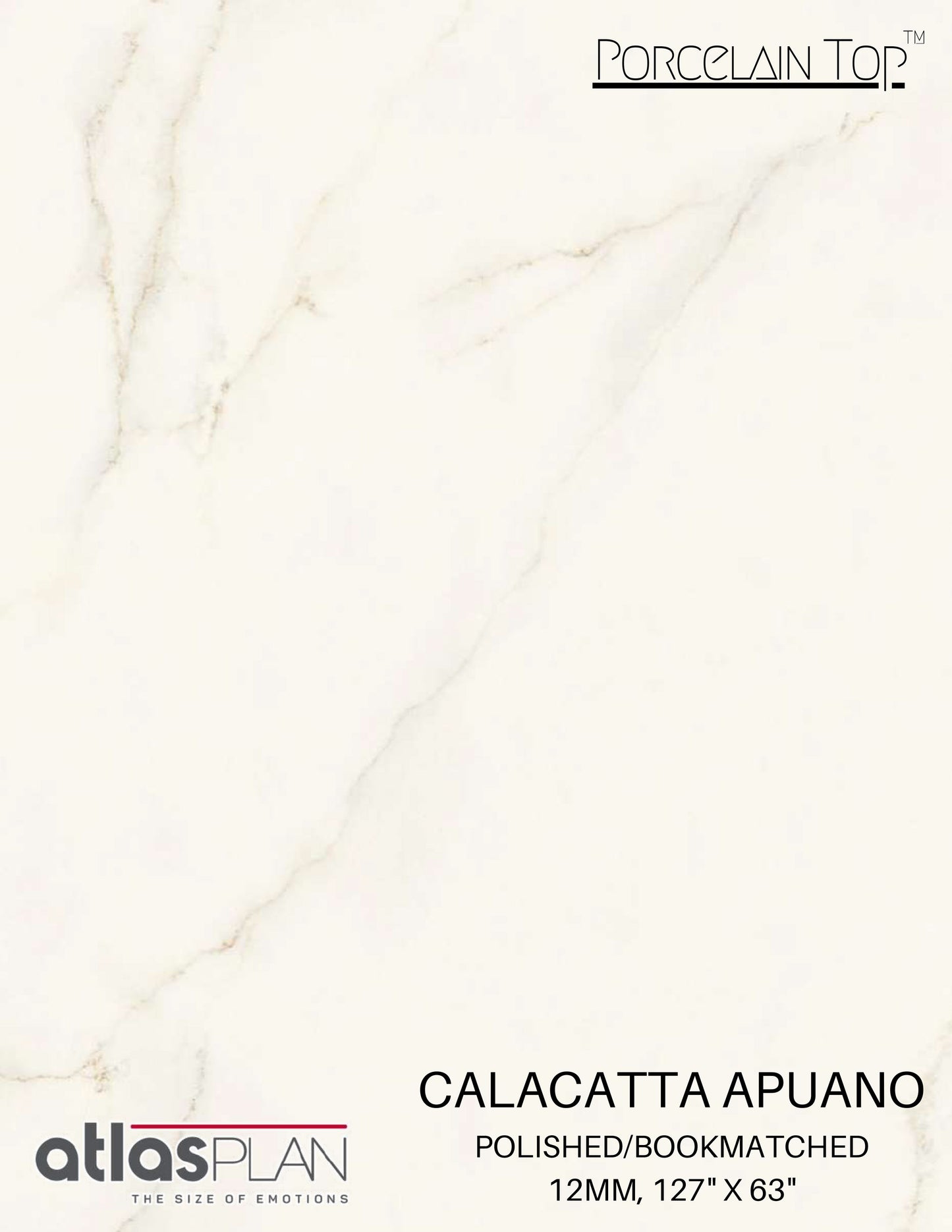 Atlas Plan PorcelainTop™ Calacatta Apuano Porcelain Slab