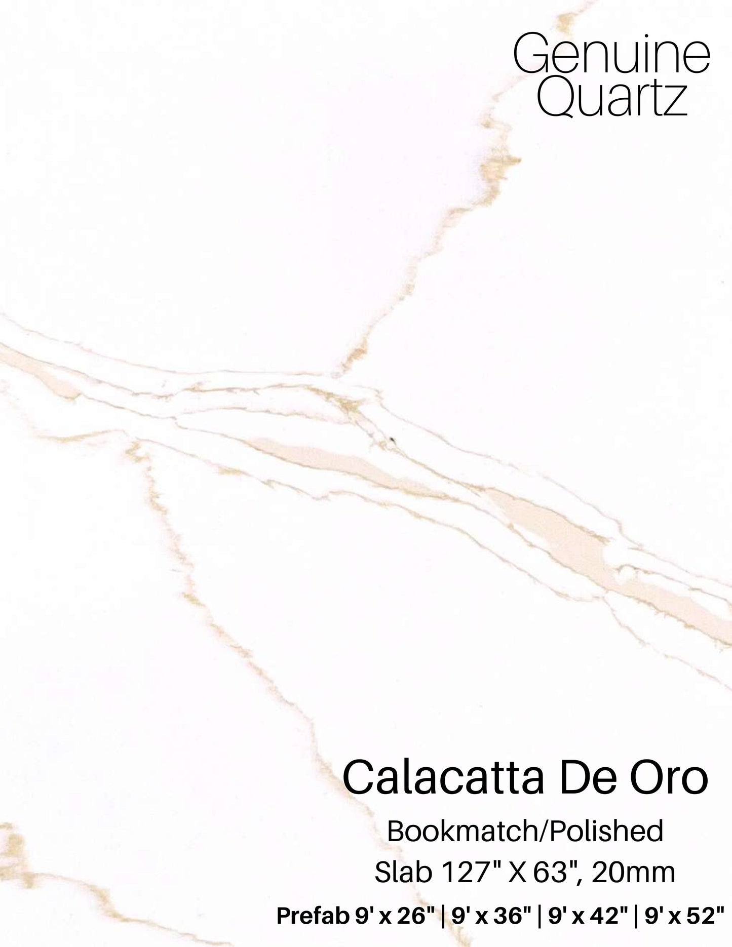 Calacatta De Oro Sintera Silica-Free Quartz Slab