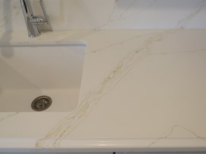 Calacatta De Oro Sintera Silica-Free Quartz Slab
