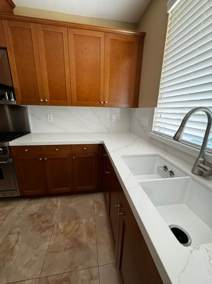 Calacatta De Oro Sintera Silica-Free Quartz Slab