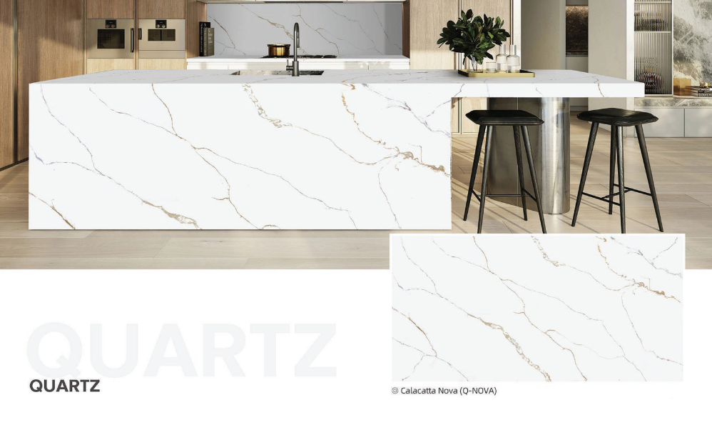 Calacatta Nova Quartz Slab