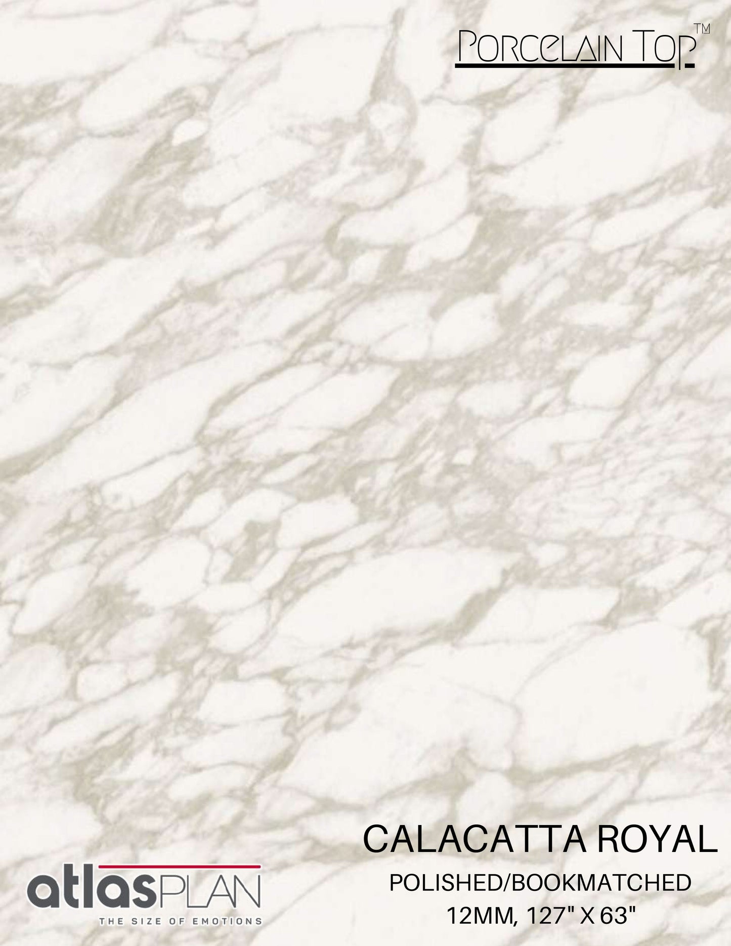 Atlas Plan PorcelainTop™ Calacatta Royal Porcelain Slab