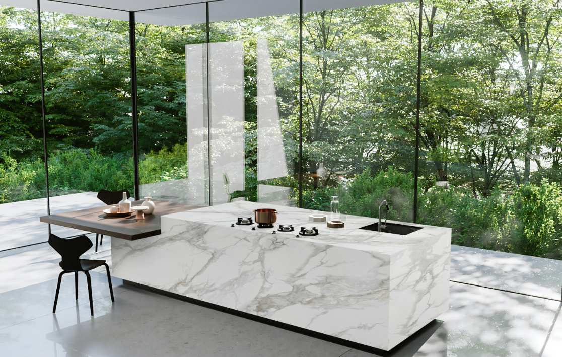Calacatta Giada Printed Surface Quartz Slab