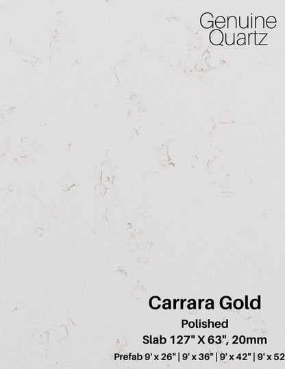 Carrara Gold Sintera Silica-Free Quartz Slab