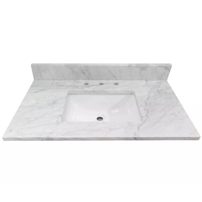 Carrara White Marble Vanity Top