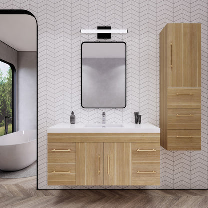 Elsa 48" Wall Mounted Bathroom Vanity with Reinforced Acrylic Integrated Sink Top