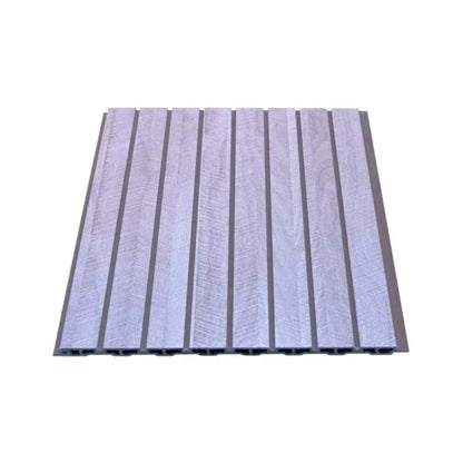 Two-Tone Flat Slatted WPC Interior Decorative Wall Panel