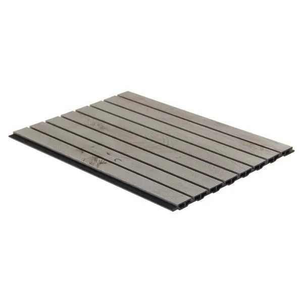 Two-Tone Flat Slatted WPC Interior Decorative Wall Panel