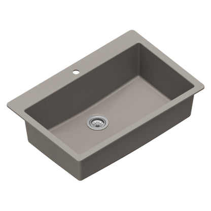 Essence 33" Quartz Composite Top Mount Kitchen Sink