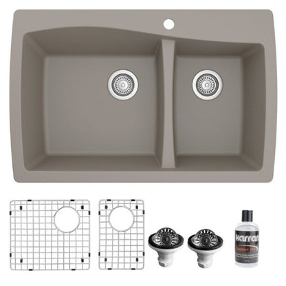 Tidal 34" Quartz Composite Top Mount Kitchen Sink