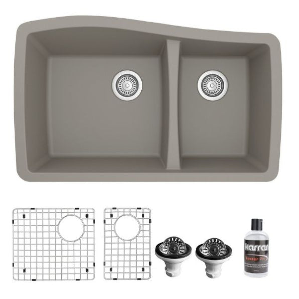 Tidal 34" Quartz Composite Undermount Kitchen Sink